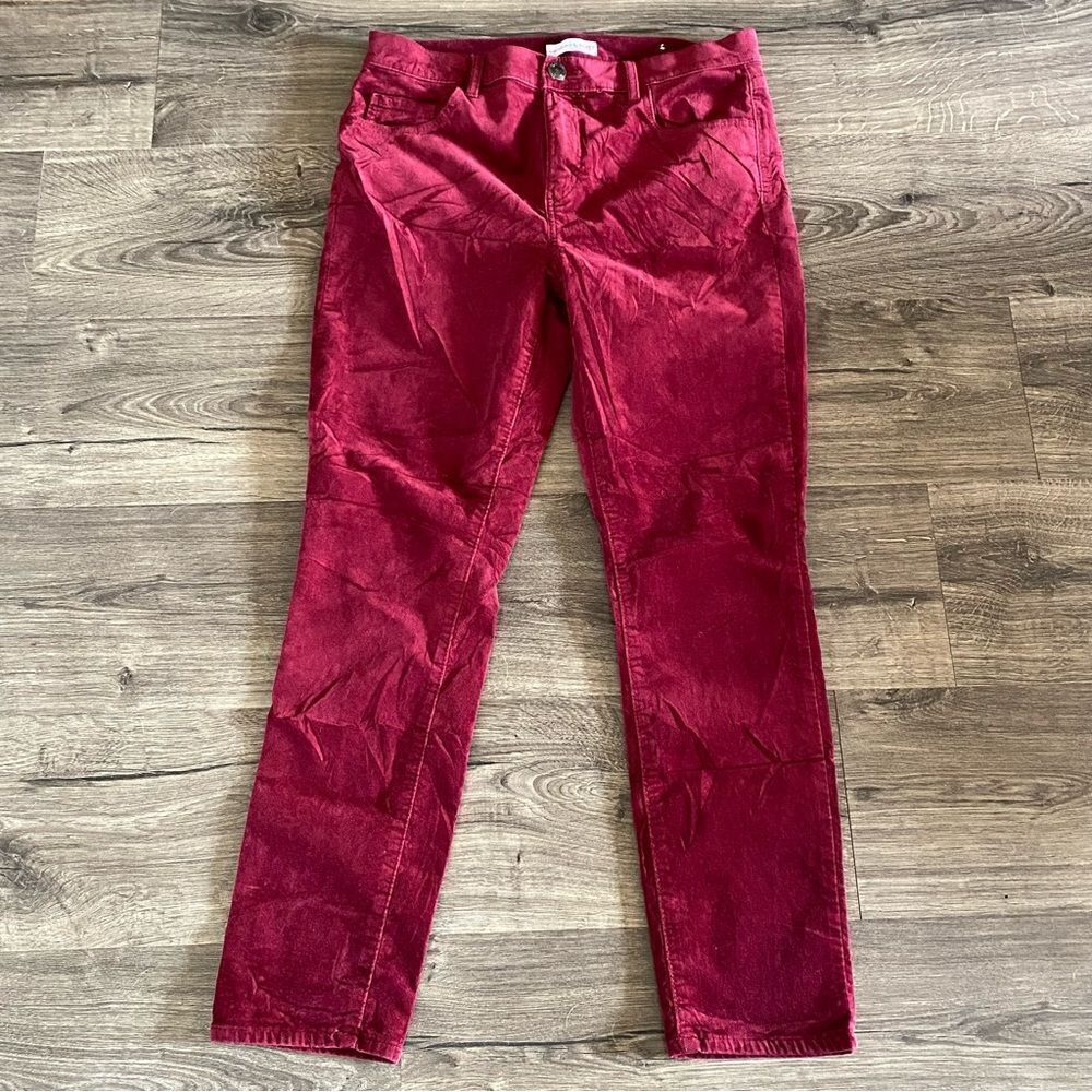 𝅺loft mid rise velvet jeans size 10/30